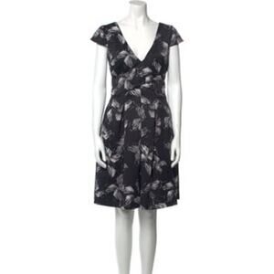 Halston Heritage Floral A-Line Dress - Floral - Black Multi
